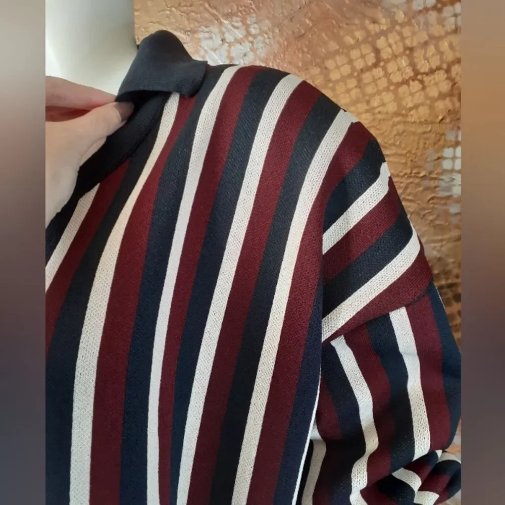 Zara Nwt Striped V-Neck Sweater - Picture 8 of 12